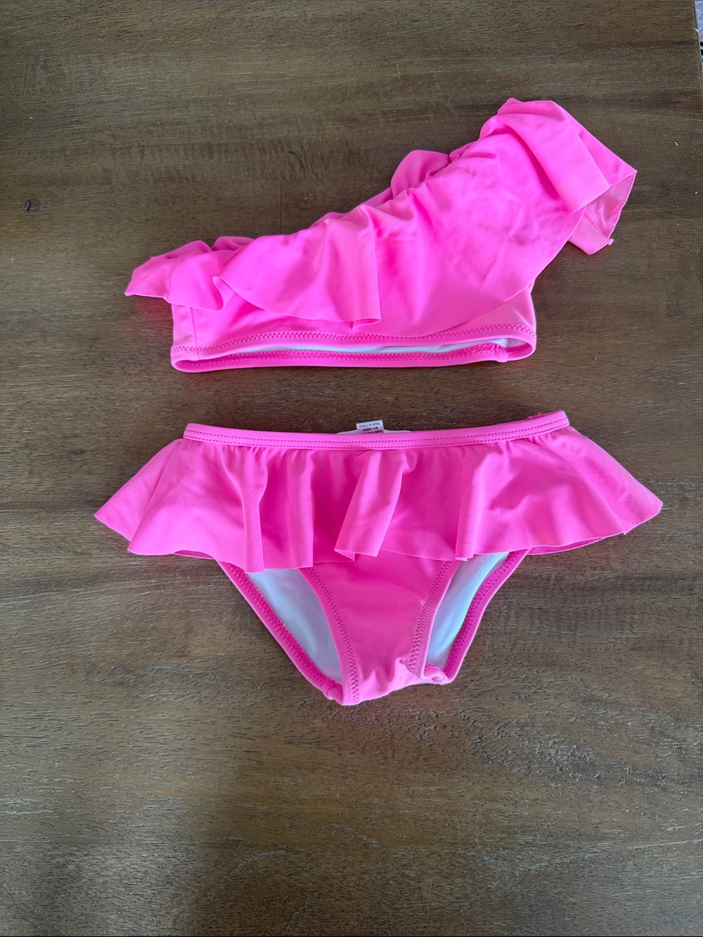Stella Cove Hot Pink Ruffle Two-Piece Bikini